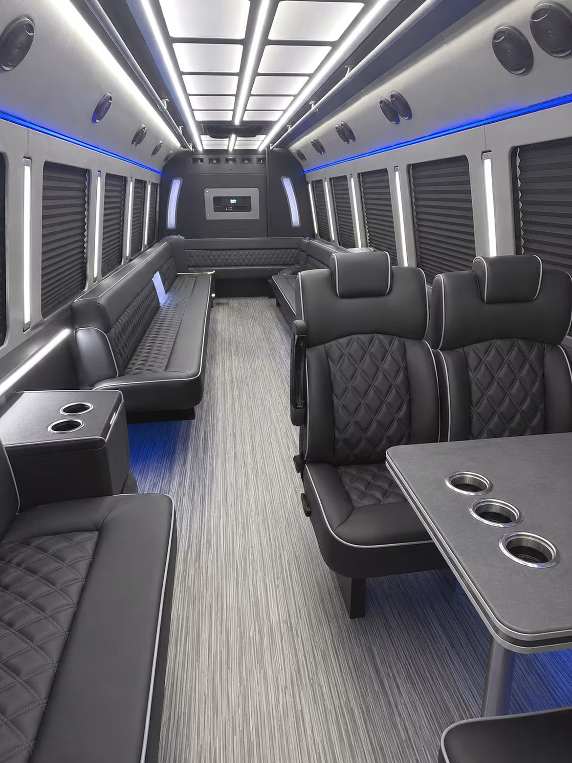 burnsville 25 passenger party bus inside