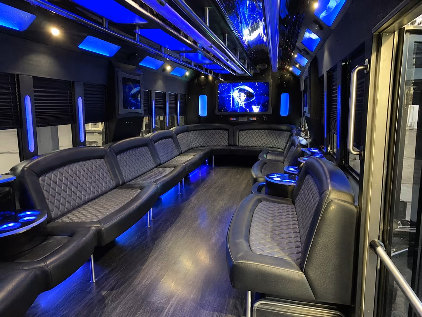 burnsville 28 passenger party bus interior