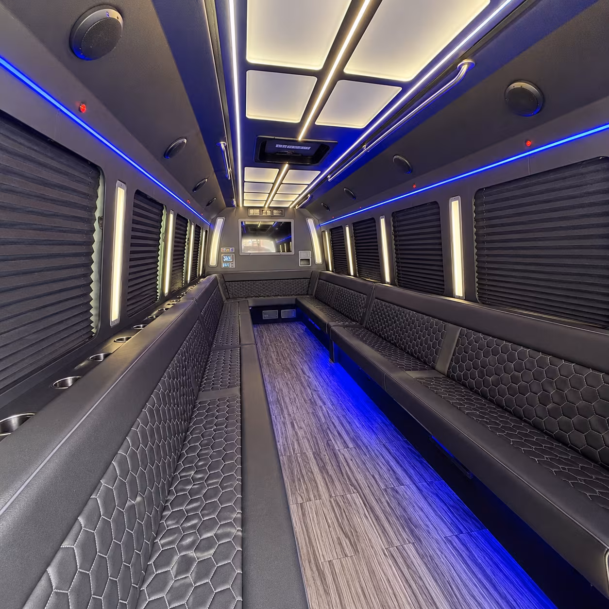 burnsville 30 passenger party bus interior