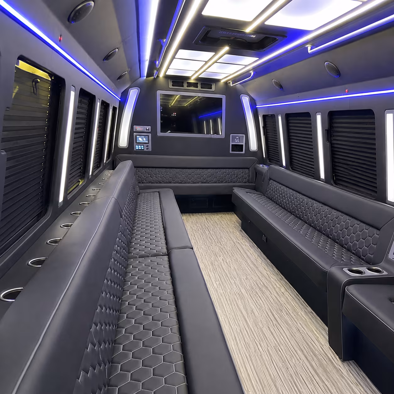 burnsville 40 passenger party bus inside