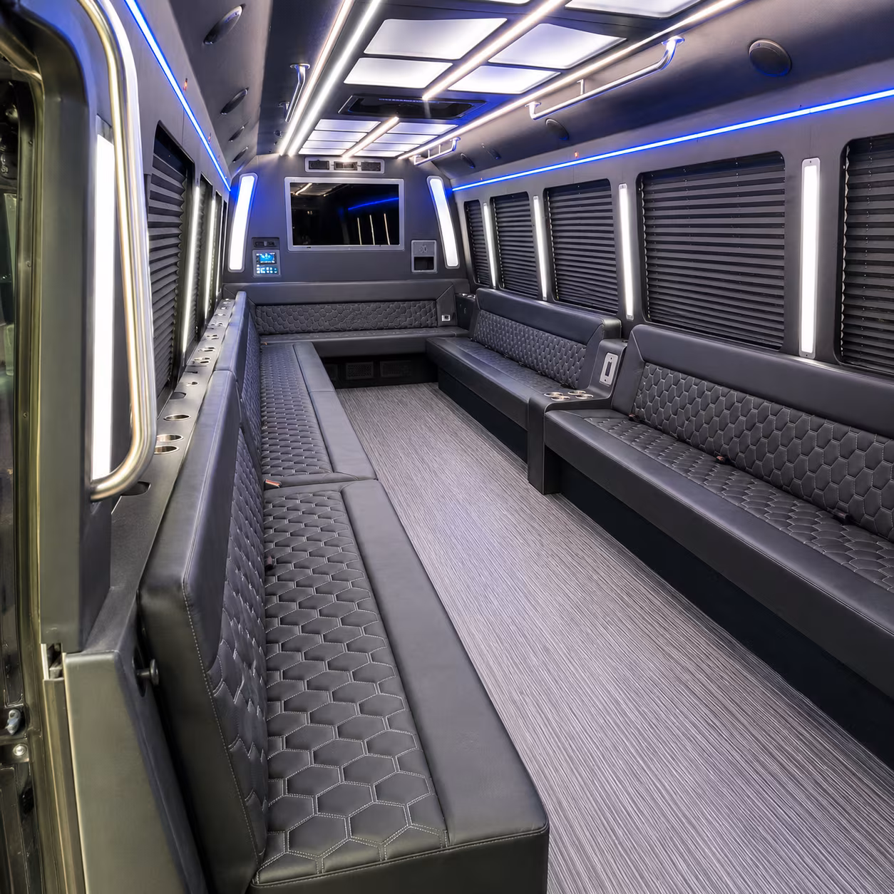 burnsville 40 passenger party bus interior