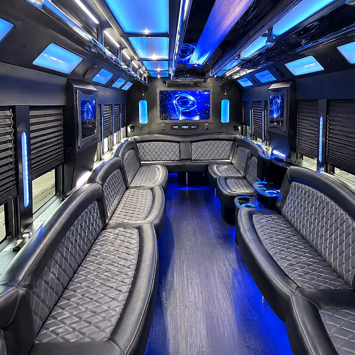 burnsville 50 passenger party bus interior