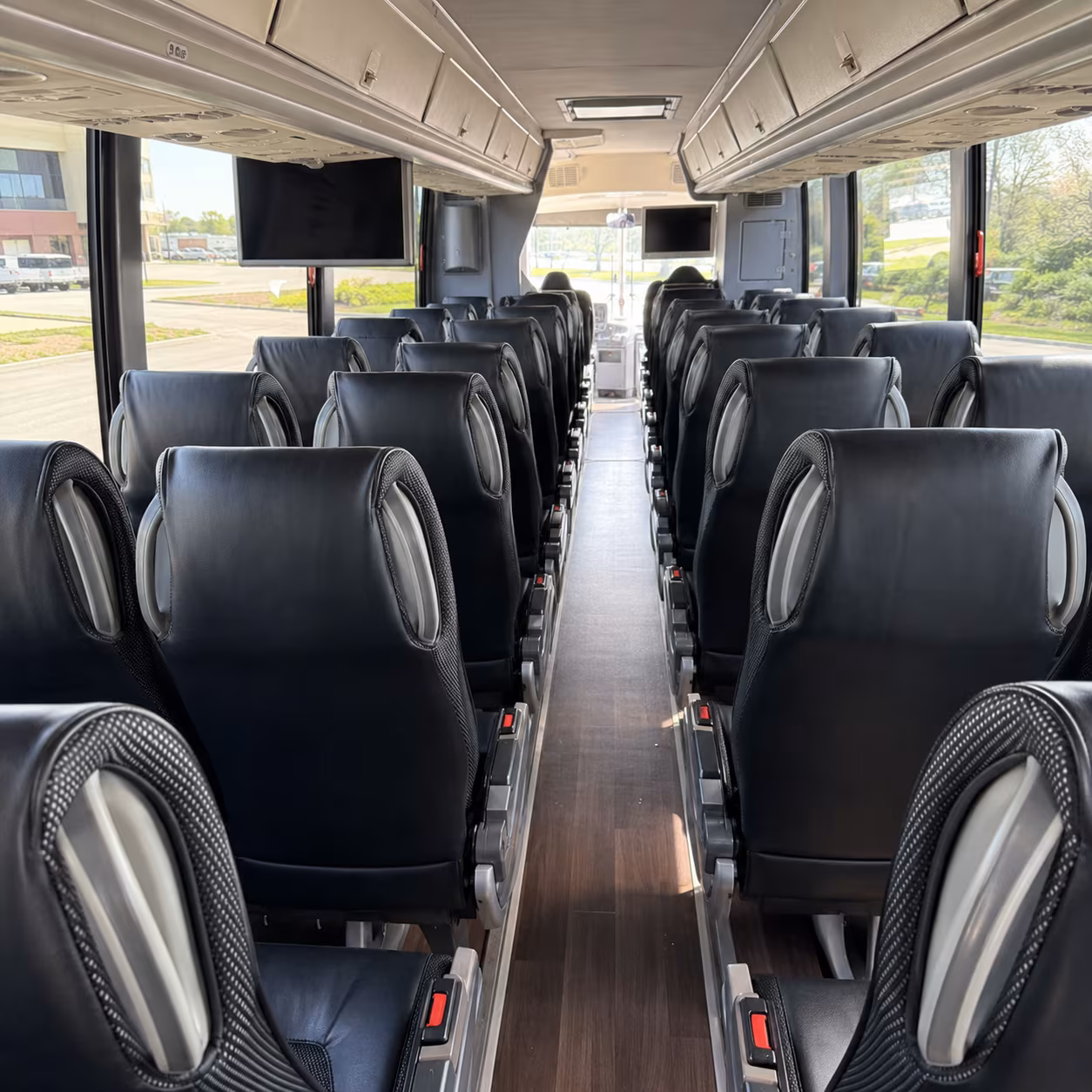 burnsville 56 passenger charter bus inside