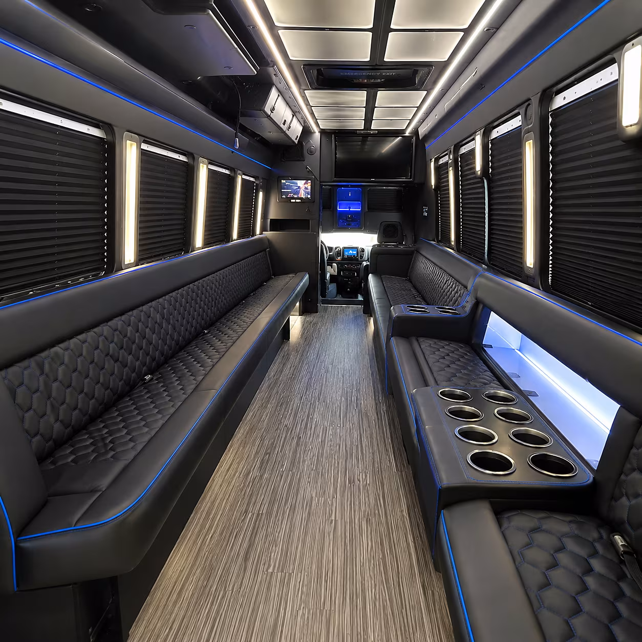 burnsville party bus rental interior