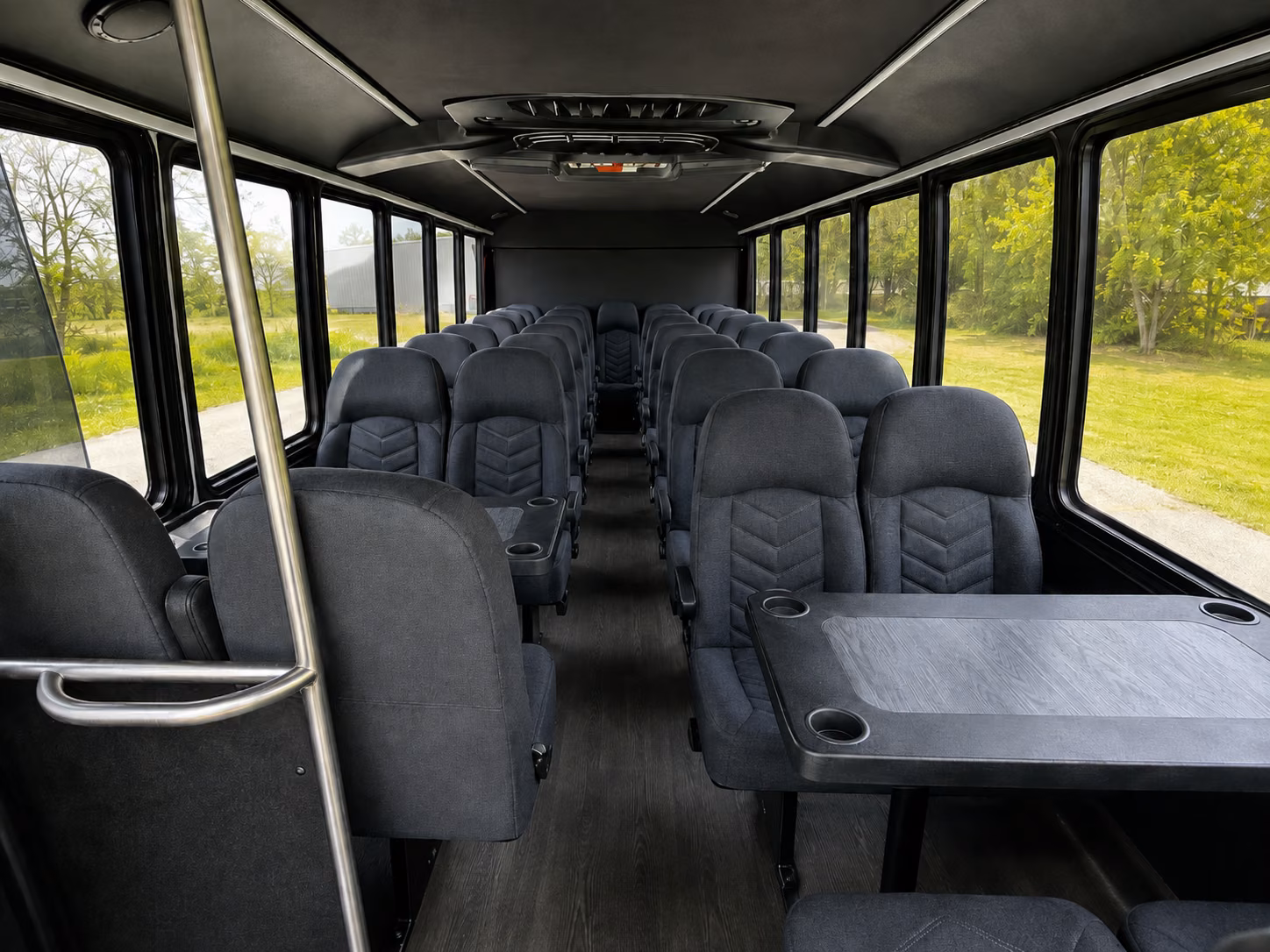 charter buses for burnsville wedding receptions and late night returns