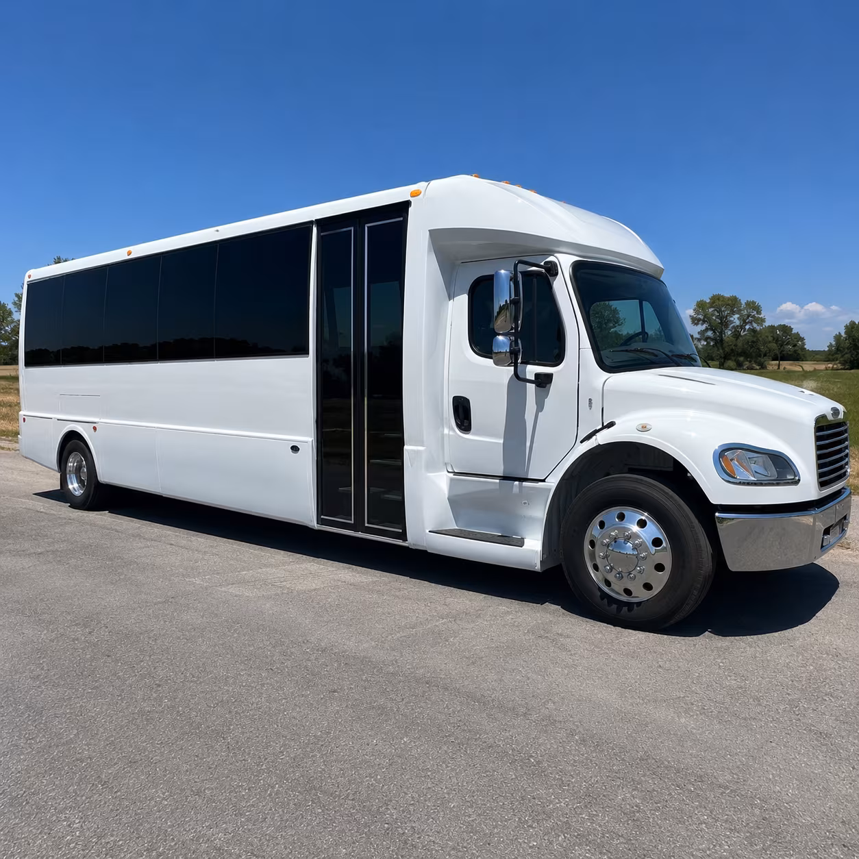 school and youth group buses in burnsville